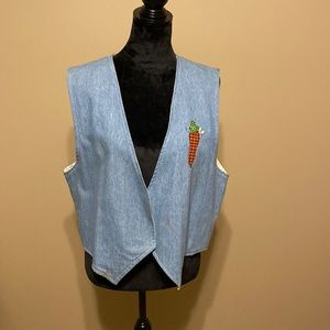 Logotel denim Easter bunny vest
